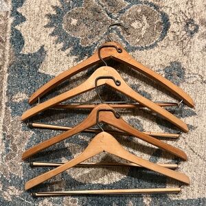 Vintage Wood Hangers Clothes Hangers Pant Hangers Lot of 4 Closet Organization